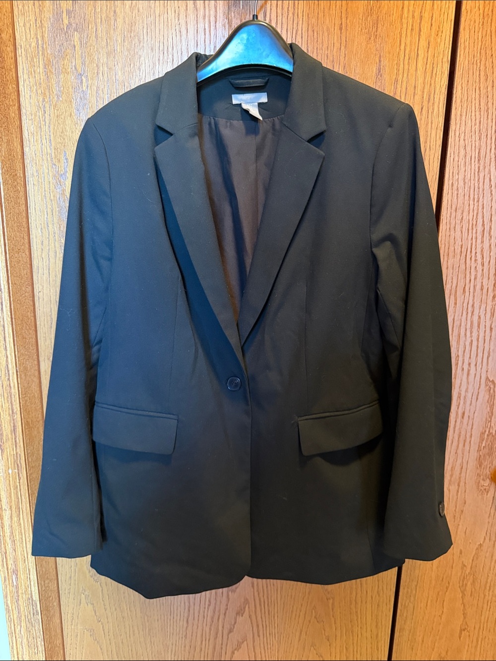H&M Black Single-Button Tailored Blazer